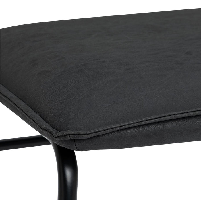 Habitat Loft Living Pair of Faux Leather Dining Chairs-Black