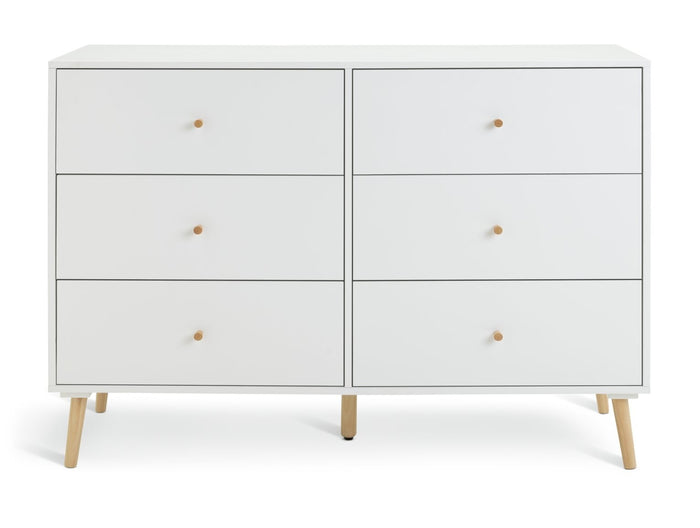 Habitat Otto 3+3 Drawer Chest - White ( B Grade 56501- 56495 )