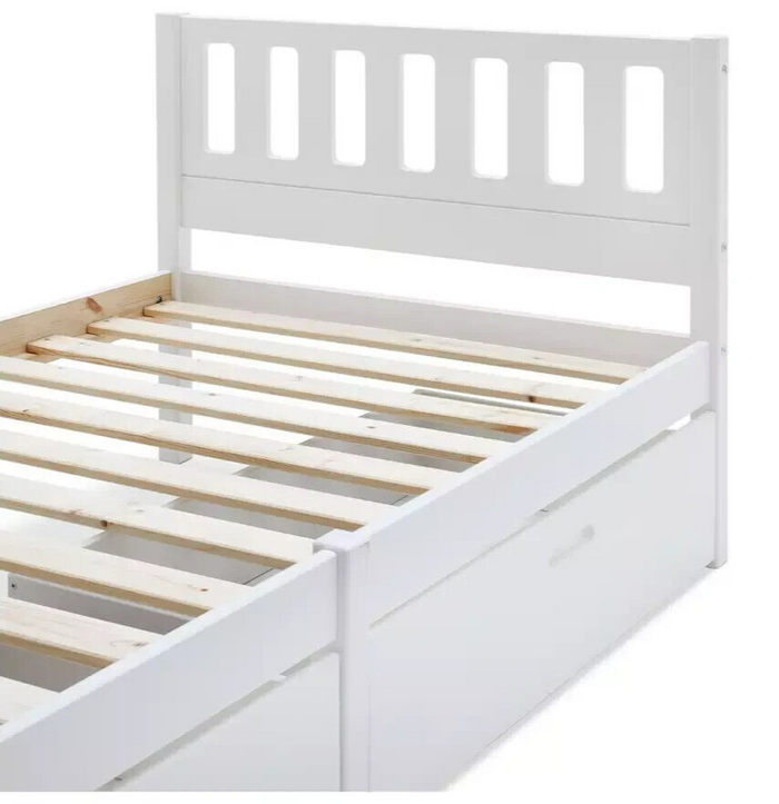 Habitat Ronnie Single Bed Frame and Drawer - White ( B Grade 12671 - 12669 )