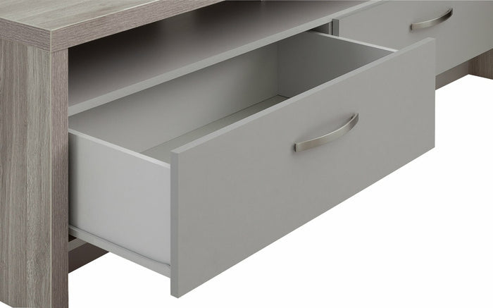 Habitat Venice 2 Drawer Large TV Unit - Grey | Modern Entertainment Furniture