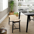 Habitat Hanna Oak Bench - Black.