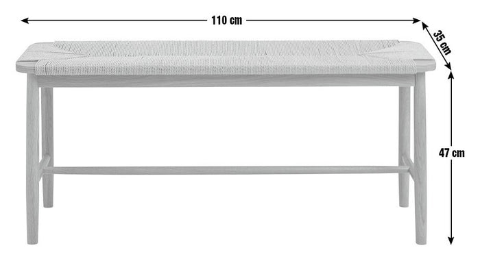 Habitat Hanna Oak Bench - Black.