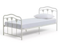 Hearts Single Metal Bed Frame - White ( B Grade 21231 )