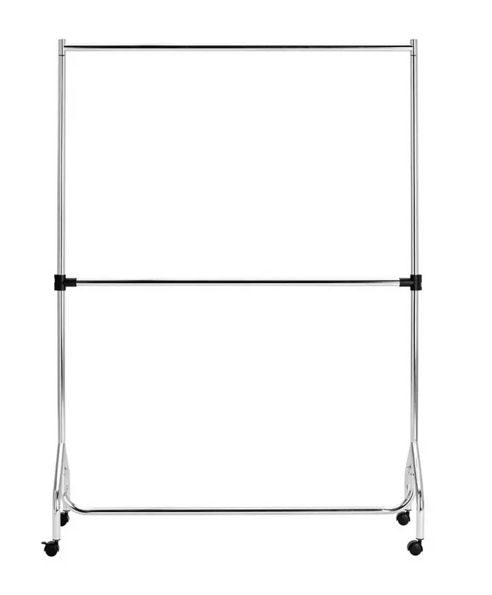 Heavy Duty 4 Feet Clothes Rail Chrome | Garment Hanging Rail Clothes Storage