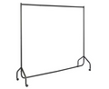 Heavy Duty 6ft Wide Clothes Rail - Black | Strong Garment Hanging Stand Storage