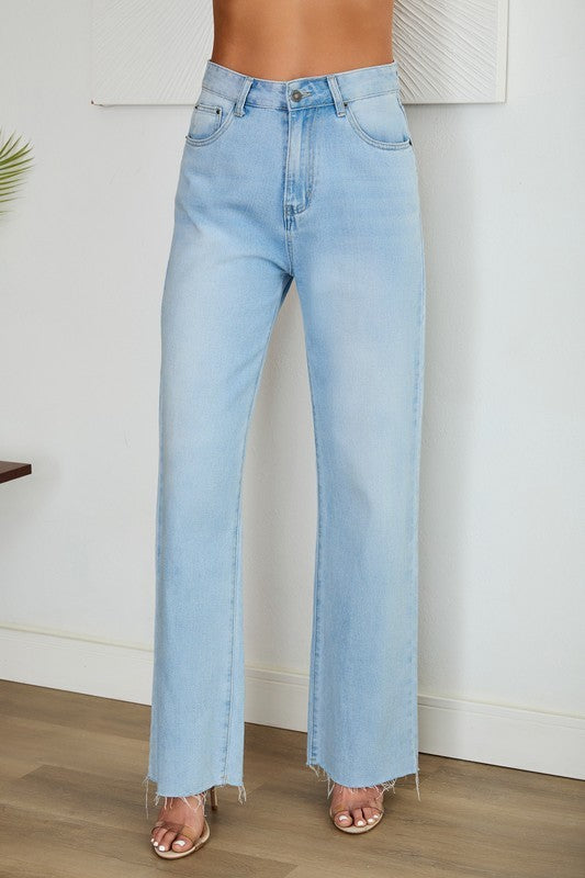 HIGH-WAIST WIDE DENIM