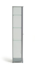 Home 1 Door Glass Display Cabinet - Silver | Modern Home Showcase