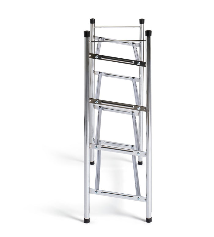 Home 4 Shelf Ext Shoe Storage Rack - Chrome Plated | Organizer Hallway Closet