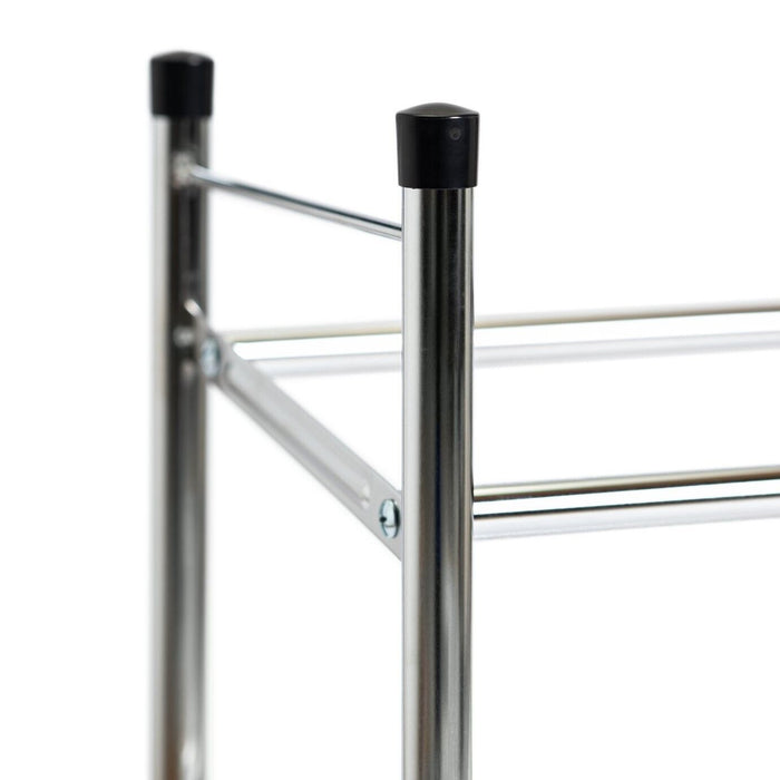Home 4 Shelf Ext Shoe Storage Rack - Chrome Plated | Organizer Hallway Closet