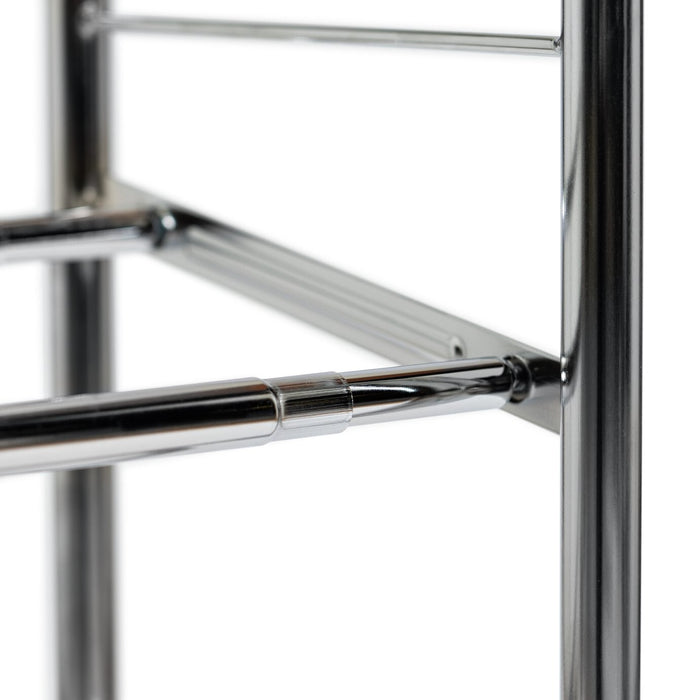 Home 4 Shelf Ext Shoe Storage Rack - Chrome Plated | Organizer Hallway Closet