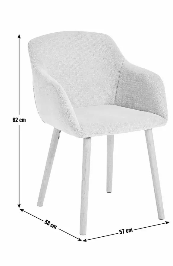 Home Alarik Pair of Fabric Dining Chairs Green | Upholstered Dining Seating