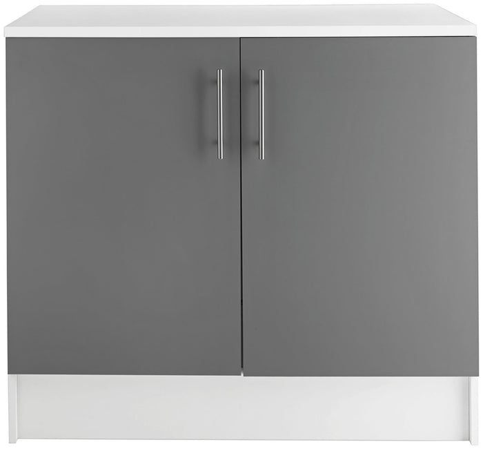 Home Athina 1000mm Fitted Kitchen Base Unit - Grey | Modular or DIY Kitchens
