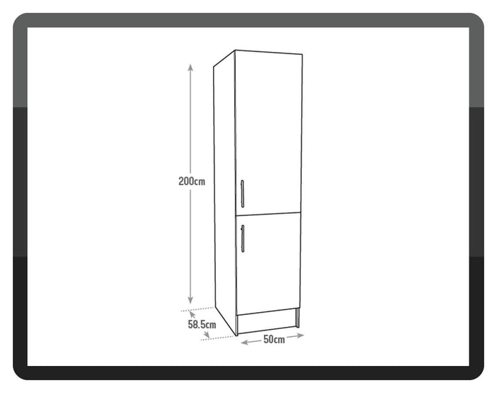Home Athina 500mm Fitted Kitchen Tall Unit - Grey (B Grade)