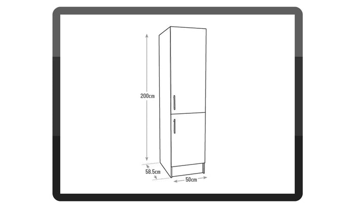 Home Athina 500mm Fitted Kitchen Tall Unit - White ( B Grade )