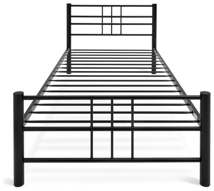 Home Atlas Single Metal Bed Frame - Black | Modern Strong Bedroom Furniture Bed
