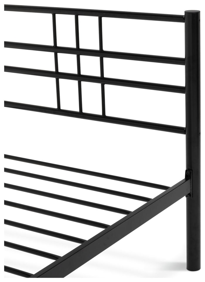 Home Atlas Single Metal Bed Frame - Black | Modern Strong Bedroom Furniture Bed