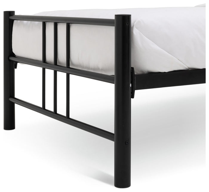 Home Atlas Single Metal Bed Frame - Black | Modern Strong Bedroom Furniture Bed