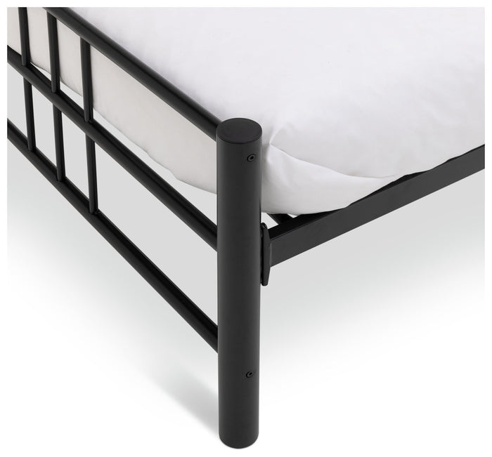 Home Atlas Single Metal Bed Frame - Black | Modern Strong Bedroom Furniture Bed