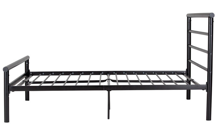 Home Avalon Double Metal Bed Frame - Black | Sturdy Durable 4FT6 Bed Frame
