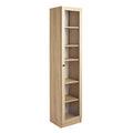 Home Carla 1 Door Display Cabinet - Oak | Style and storage to any room