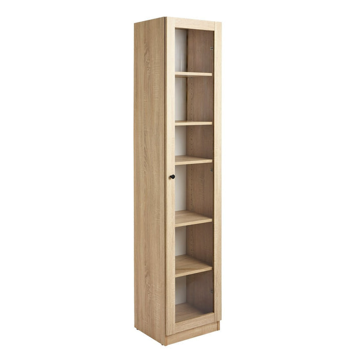 Home Carla 1 Door Display Cabinet - Oak | Style and storage to any room