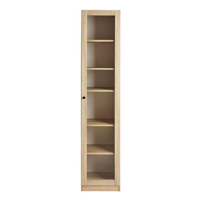 Home Carla 1 Door Display Cabinet - Oak | Style and storage to any room