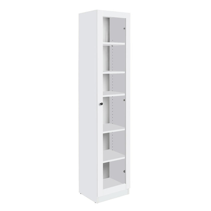 Home Carla 1 Door Display Cabinet - White | Glass Showcase Styling