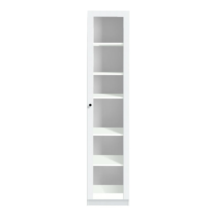 Home Carla 1 Door Display Cabinet - White | Glass Showcase Styling