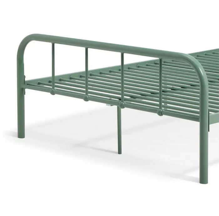 Home Charlie Small Double Bed Frame Sage Green | Metal Bedroom Furniture