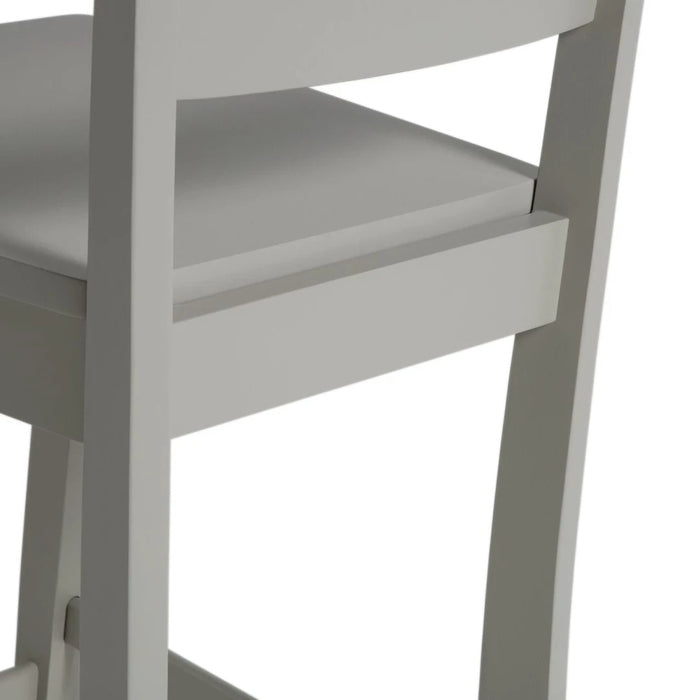 Home Chicago Pair of Bar Stools Grey | Kitchen Breakfast Bar Chairs Furniture