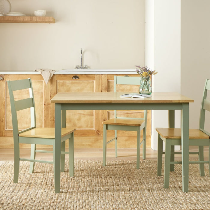Home Chicago Wooden 4 Seater Dining Table - Sage | Stylish Kitchen Setting
