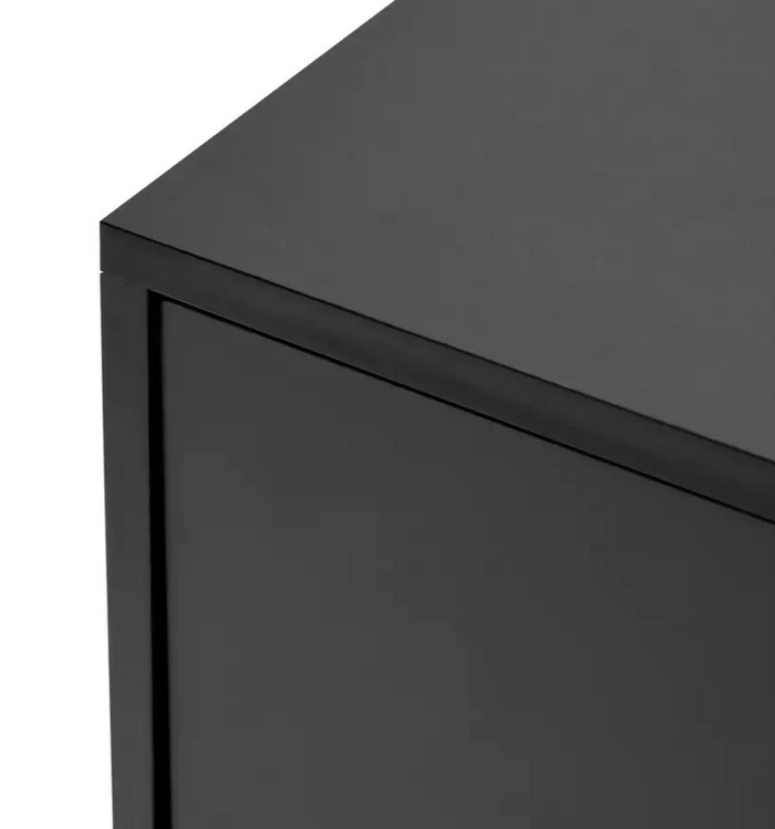 Home Chloe 2 Door Shoe Storage Cabinet Black | Hallway Footwear Organiser Unit