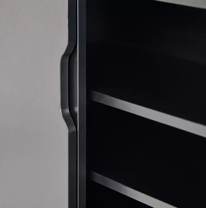 Home Chloe 2 Door Shoe Storage Cabinet Black | Hallway Footwear Organiser Unit