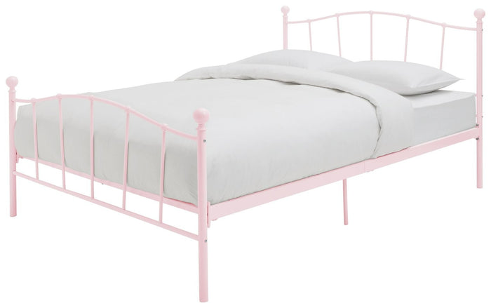 Home Fleur Double Metal Bed Frame - Pink