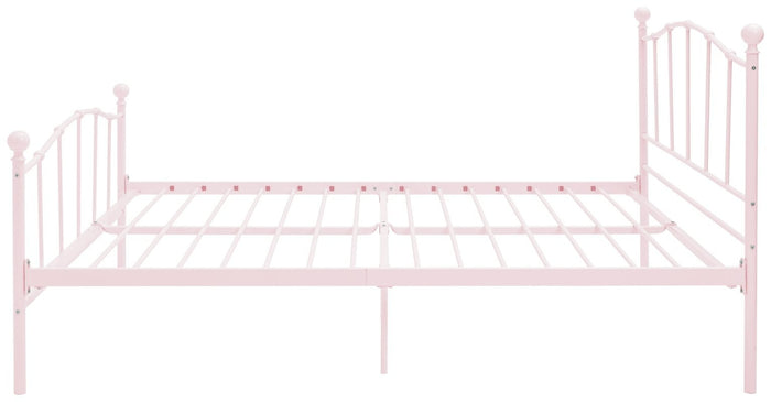 Home Fleur Double Metal Bed Frame - Pink