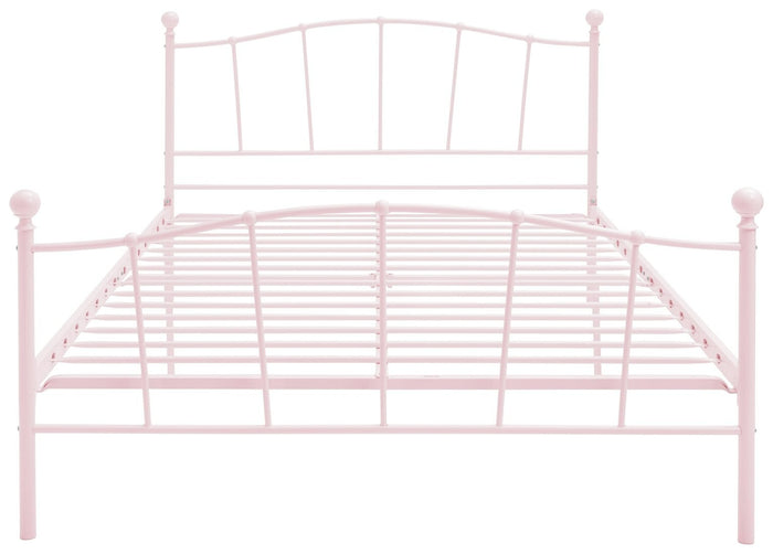Home Fleur Double Metal Bed Frame - Pink