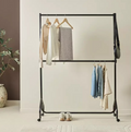 Home Heavy Duty 4 Feet Clothes Rail Black | Garment Hanging Rail Clothes Storage