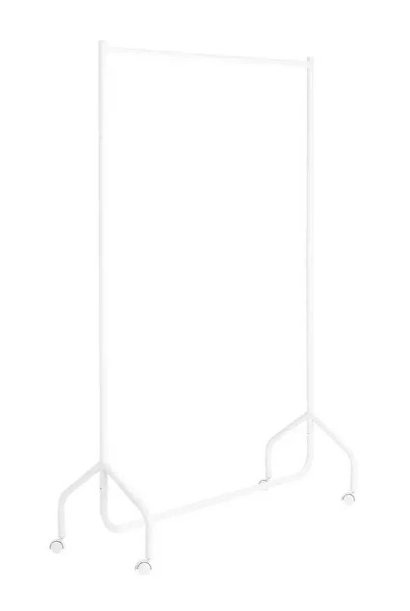 Home Heavy Duty Single 4 Feet Clothes Rail White | Garment Hanging Rail Clothes