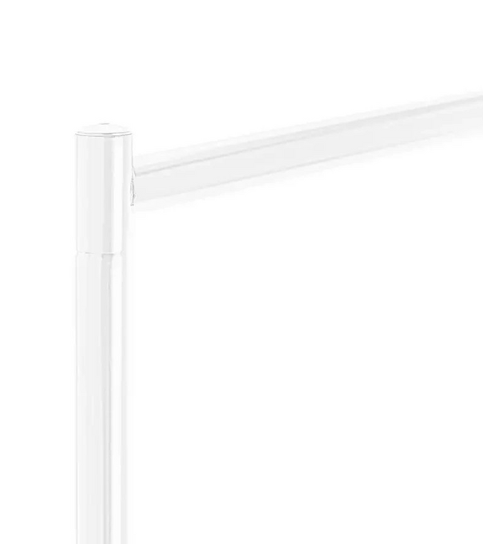 Home Heavy Duty Single 4 Feet Clothes Rail White | Garment Hanging Rail Clothes