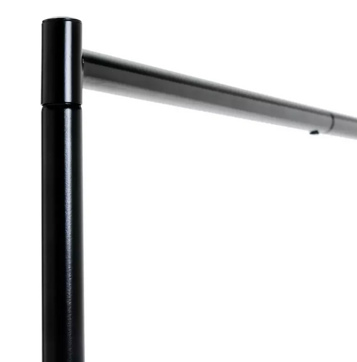 Home Heavy Duty Single 5 Feet Clothes Rail Black | Garment Hanging Rail Clothes