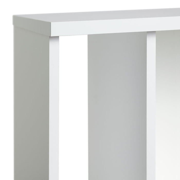 Home Jenson Narrow Bookcase - White Gloss | Slim Home Storage