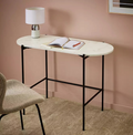 Home Jules Marble Style Office Desk White | Modern Home Office Desk Table