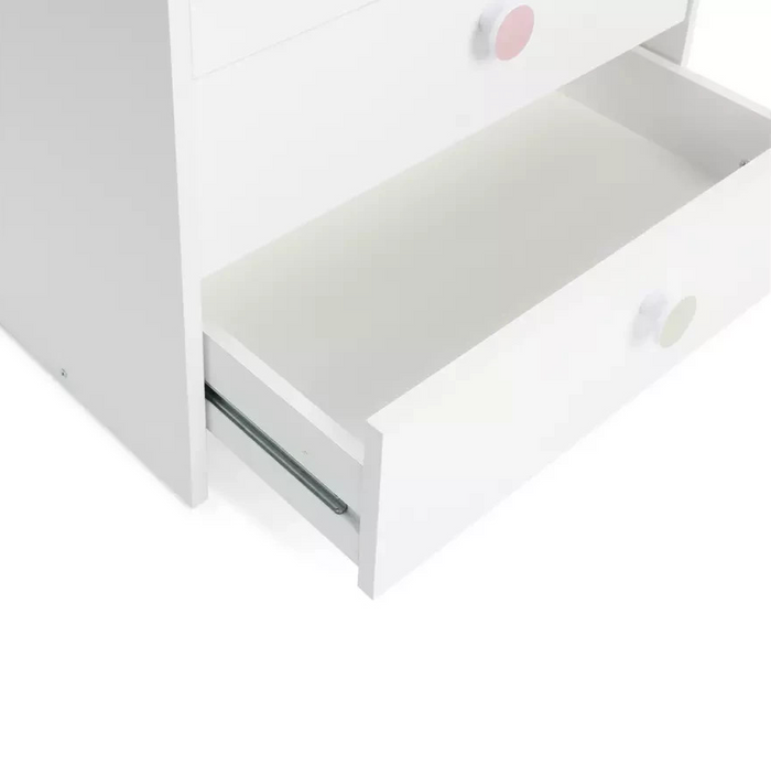 Home Juno 4 Drawer Chest White | Bedroom Storage Furniture Unit