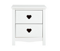 Home Kids Mia 2 Drawer Bedside Table - White | Kids’ Room Furniture Storage
