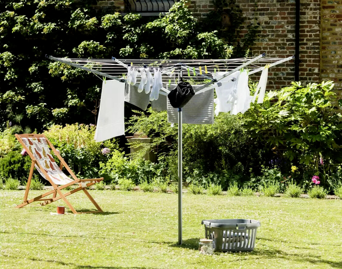 Home Lift & Click 60m 4 Arm Rotary Airer | Outdoor Rotary Washing Line