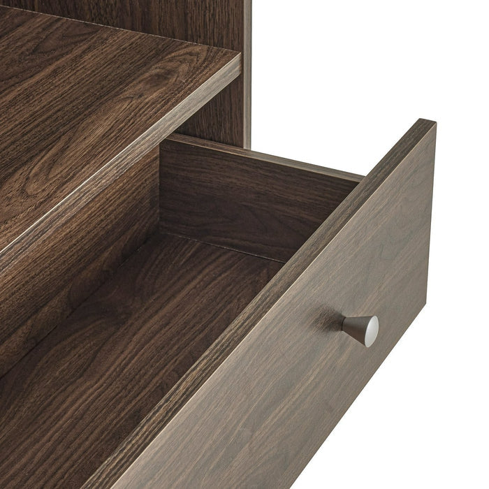 Home Maine 2 Drawer Bookcase - Walnut | Neat Accessory Storage