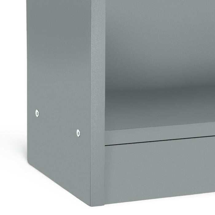 Home Maine Bookcase - Grey | Modern Tall Storage Shelf for Books Living Room