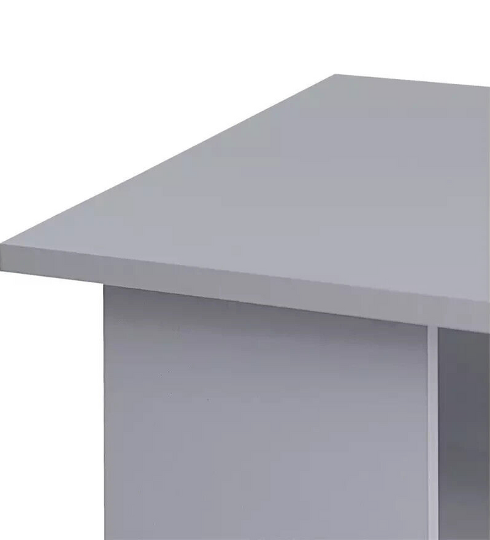 Home Malibu 3 Drawer Office Desk - Grey | Compact Desk for Work or Home Office