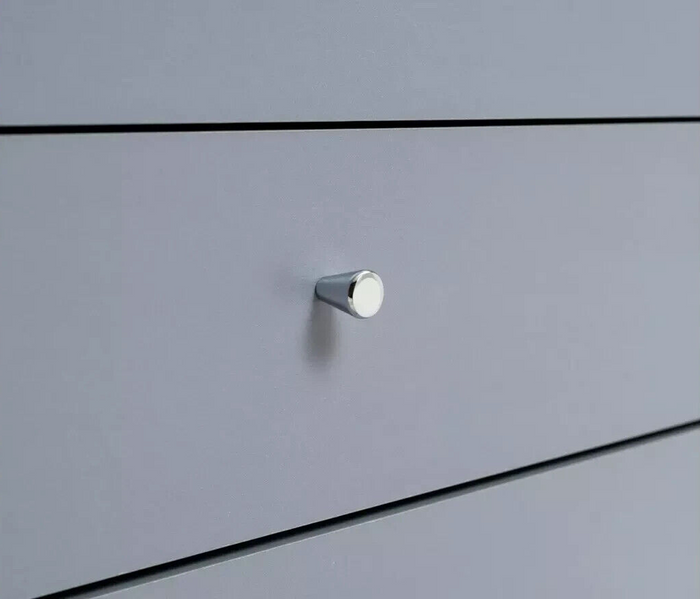 Home Malibu 7 Drawer Chest - Grey|Bedroom Storage Unit for Clothes & Accessories