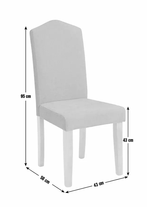 Home Midback Pair of Fabric Dining Chairs Green | Modern Kitchen Dining Seating